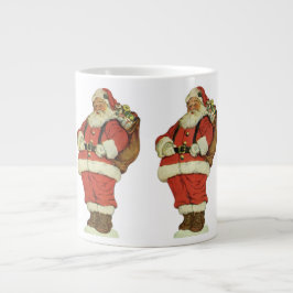 Caneca De Café Grande Natal Antigo, Papai Noel Vitoriano com Brinquedos