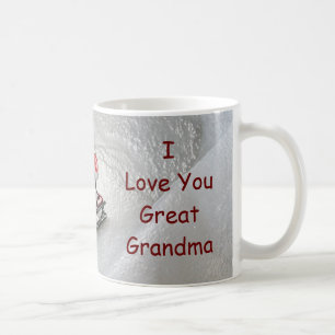 Caneca De Café Grande Natal da avó - eu te amo pinguim