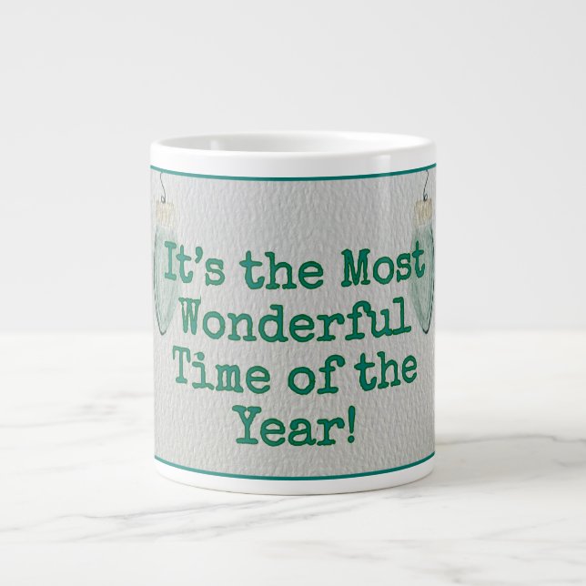 Caneca De Café Grande Natal da família (Frente)