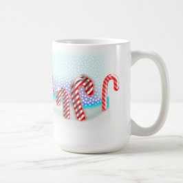 Caneca De Café Grande Natal da Floresta de Candy Cane