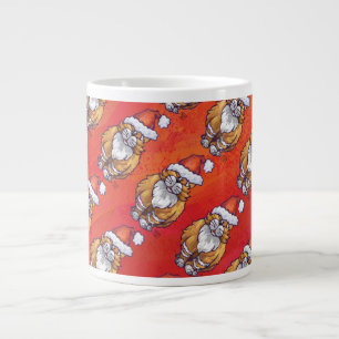 Caneca De Café Grande Natal De Ginger Em Vermelho