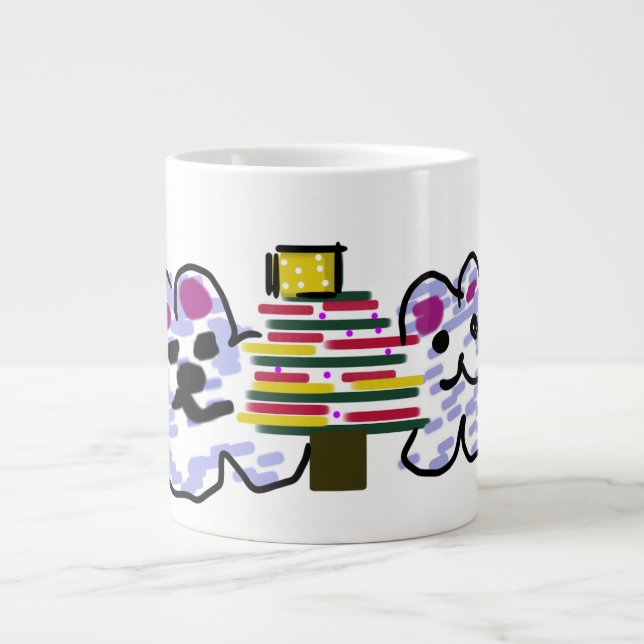 Caneca De Café Grande Natal para os ursos polares (Frente)