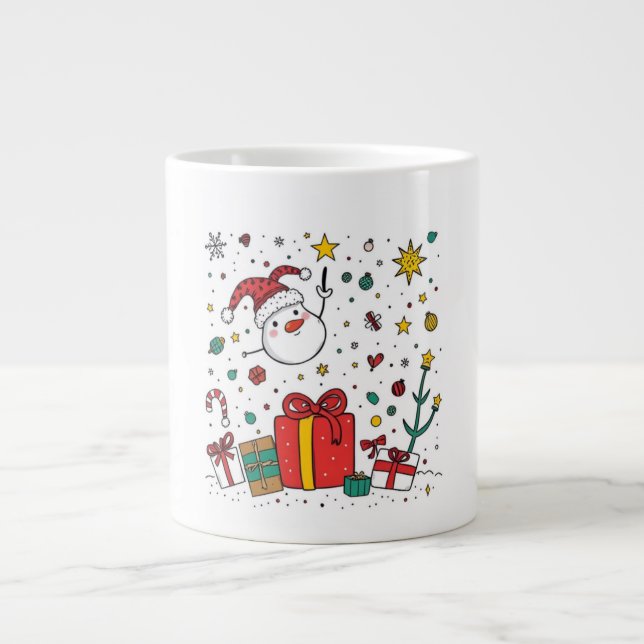 Caneca De Café Grande Natal personalizado (Frente)