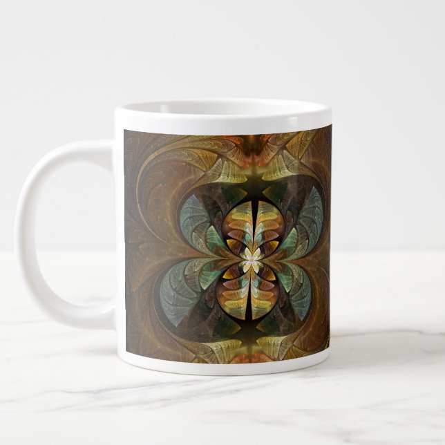 Caneca De Café Grande Natures Matrix Bumble Bee Abstrato (Esquerda)