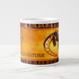Caneca De Café Grande NATUREZA SELVAGEM - Coleção de design CROCODILE-DI
