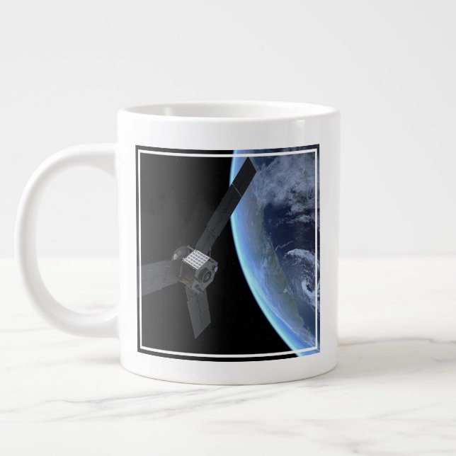 Caneca De Café Grande Nave Espacial Juno Durante O Voo Da Terra (Esquerda)