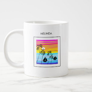 Caneca De Café Grande Navegação tropical