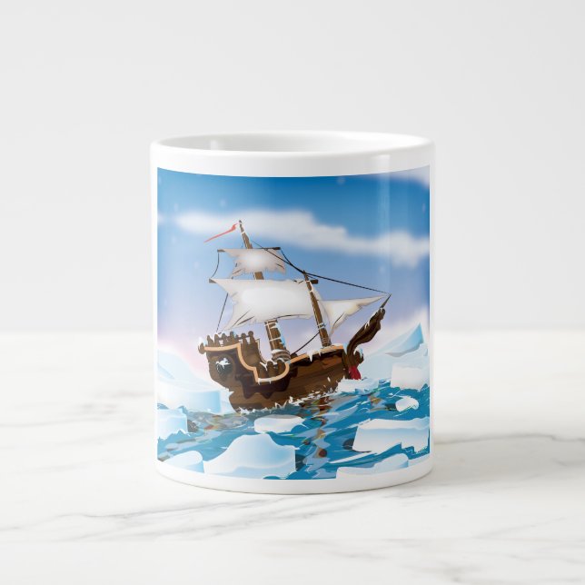 Caneca De Café Grande Navio de quebra-gelo (Frente)