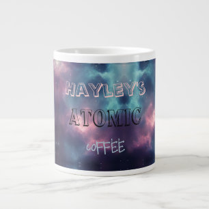 Caneca De Café Grande Nebulosa Cósmica em um Pote - Arte Digital de Fant