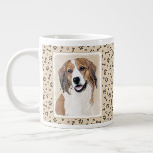 Caneca De Café Grande Nederlandse Kooikerhondje - Pintura de Cachorro