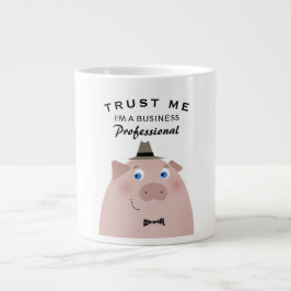 Caneca De Café Grande Negócios Engraçados Cartoon Profissional Porco Fof