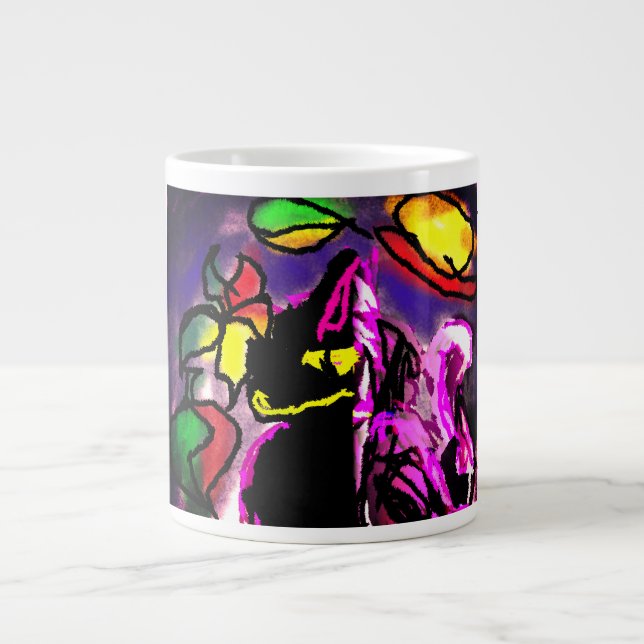 Caneca De Café Grande Negra (Frente)