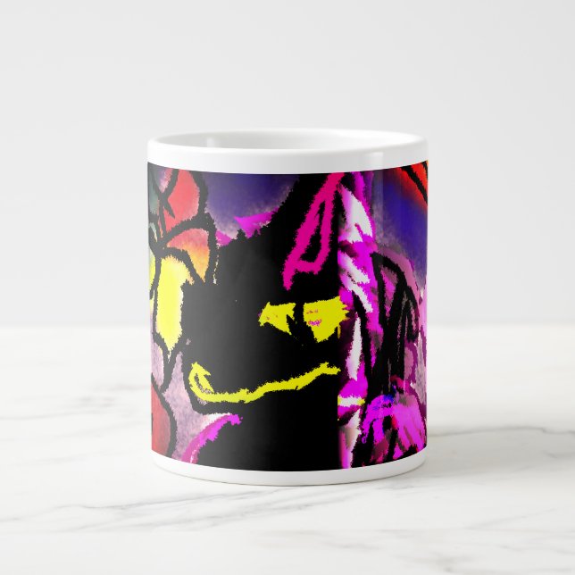 Caneca De Café Grande Negra (Frente)