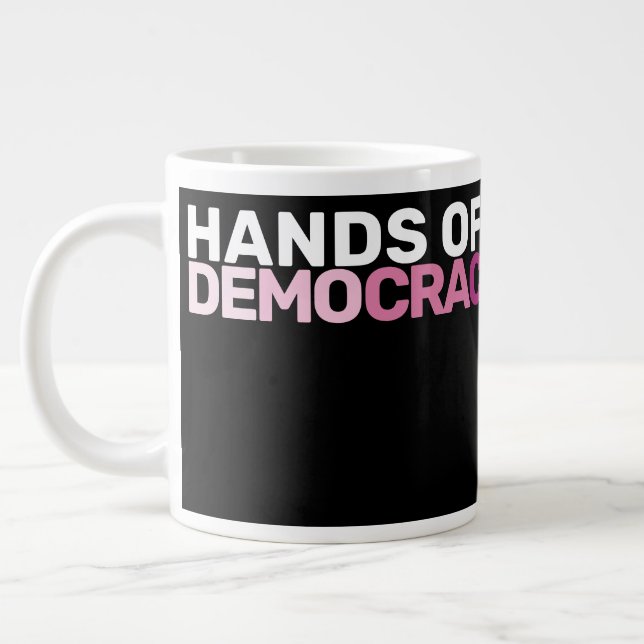 Caneca De Café Grande Negros Feministas Protestam Arte Sem Democracia (Esquerda)
