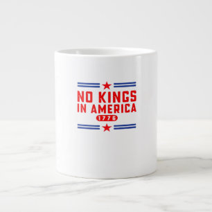Caneca De Café Grande Nenhum Rei na América Clássico Minimal Limpo