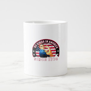Caneca De Café Grande Nenhum Rei na América desde 1776 Bandeira dos EUA