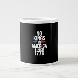 Caneca De Café Grande Nenhum Rei na América desde 1776 Minimal Limpo