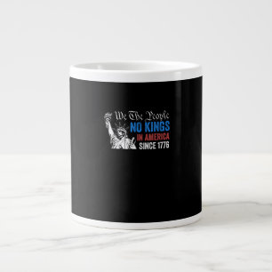 Caneca De Café Grande Nenhum Rei na América desde 1776 Retro Clássico