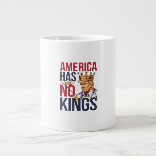Caneca De Café Grande Nenhum Rei Na América Divertido América Não Tem Re