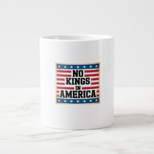 Caneca De Café Grande Nenhum Rei Na América EUA Gráfico Vintage