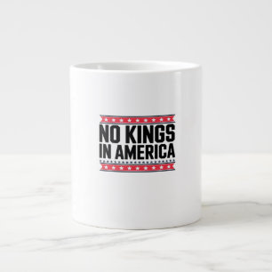 Caneca De Café Grande Nenhum Rei na América EUA Minimal Limpo