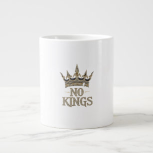 Caneca De Café Grande Nenhum Rei na América Gráfico Vintage