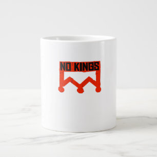 Caneca De Café Grande Nenhum Rei Protesta Gráfico Grunge Coroa Cl Americ