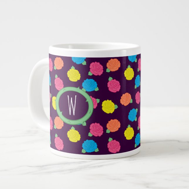 Caneca De Café Grande Neon Rosa Specialty Mug (Frente Esquerda)