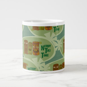 Caneca De Café Grande Nerdy Tiki Time Retro Art Slogan Design