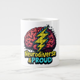 Caneca De Café Grande Neurodiversa e Orgulhosa
