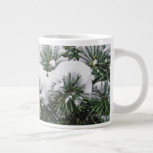 CANECA DE CAFÉ GRANDE NEVE NA ÁRVORE EVERGREEN