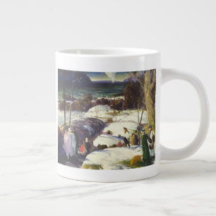 Caneca De Café Grande Neve Páscoa
