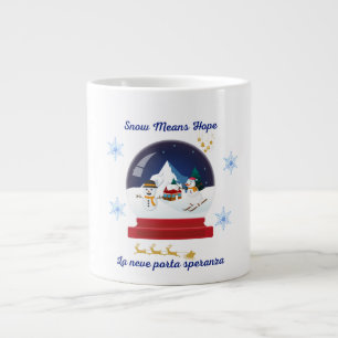 Caneca De Café Grande Neve Significa Esperança – Globo de Neve Bilíngue