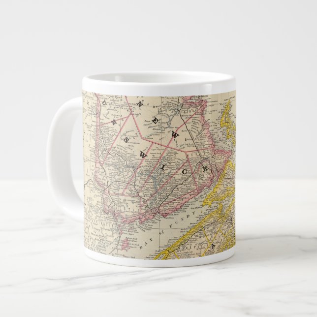 Caneca De Café Grande New Brunswick, Nova Escócia (Frente Esquerda)