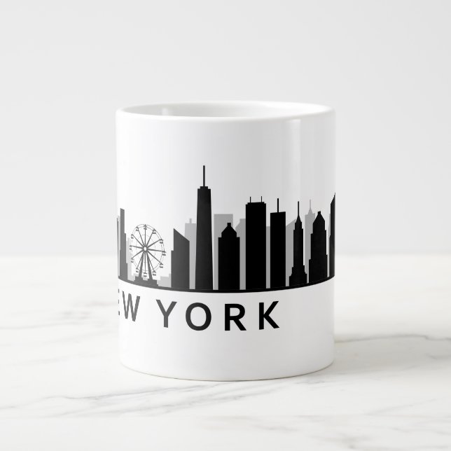 Caneca De Café Grande New York Skyline (Frente)
