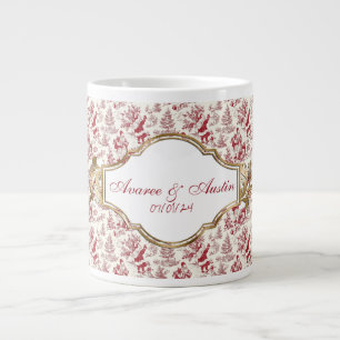 Caneca De Café Grande Newlyweds Red Christmas Chinoiserie