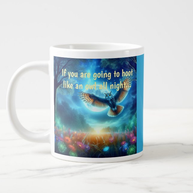 Caneca De Café Grande Night Owl & Morning Eagle: Viagens Celestiais (Esquerda)