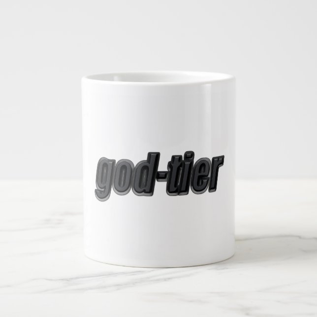 Caneca De Café Grande Nível de Deus  (Frente)