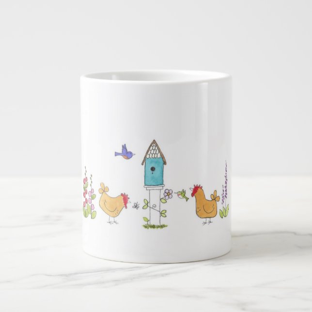 Caneca De Café Grande No Birdhouse (Frente)