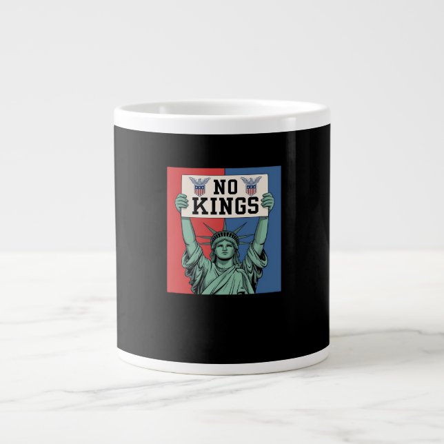Caneca De Café Grande No Kings Classic Patriotic Style (Frente)
