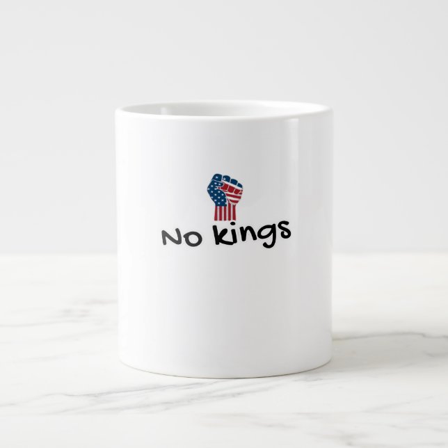 Caneca De Café Grande No Kings In America Classic Minimal Clean (Frente)