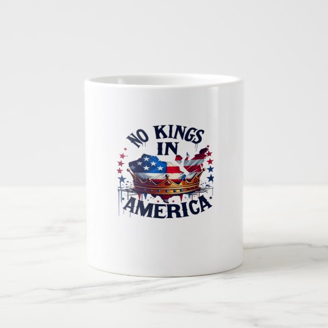 Caneca De Café Grande No Kings In America Classic Retro Cool (Frente)