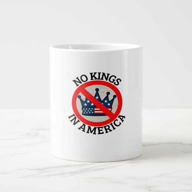 Caneca De Café Grande No Kings In America Retro Classic (Frente)