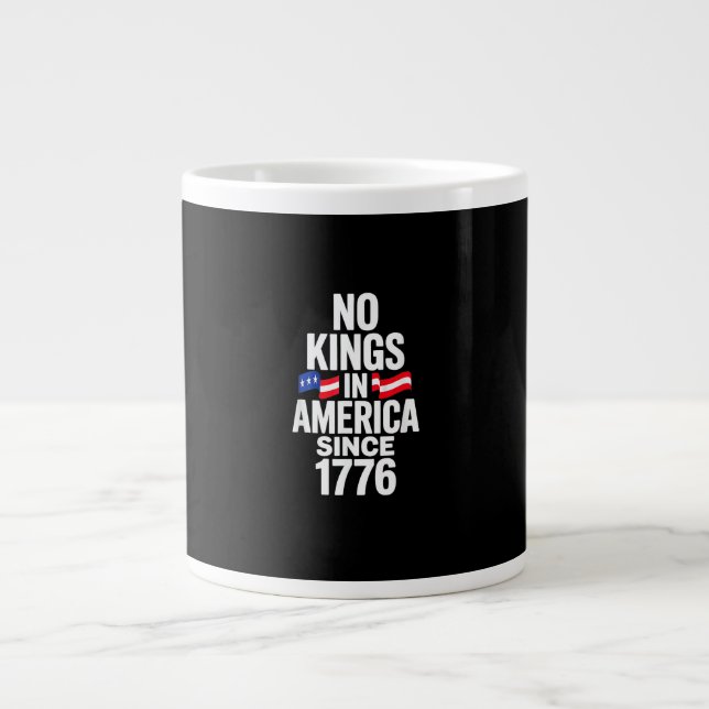 Caneca De Café Grande No Kings In America Since 1776 Simple Classic (Frente)