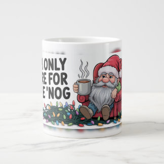 Caneca De Café Grande "Nog Only Santa"