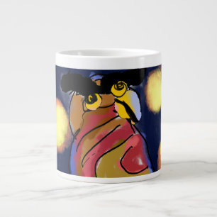 Caneca De Café Grande Noite da estrela do Coruja