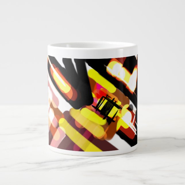 Caneca De Café Grande Noite de corrida de lobo (Frente)