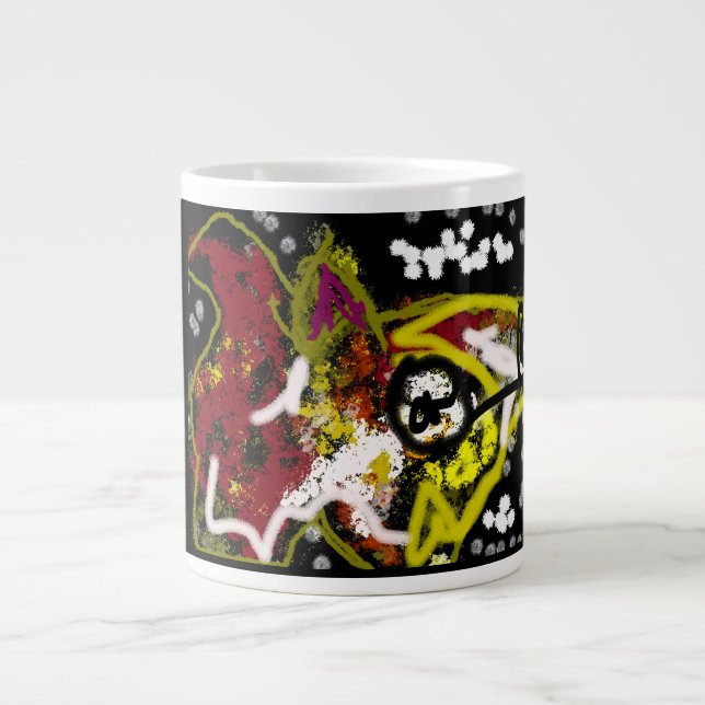 Caneca De Café Grande Noite de Wolf (Frente)