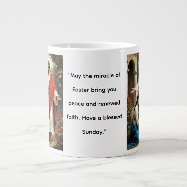 Caneca De Café Grande Noli Me Tangere Image and Greetings (Frente)
