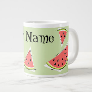 Caneca De Café Grande Nome das Peças Verdes da Melancia